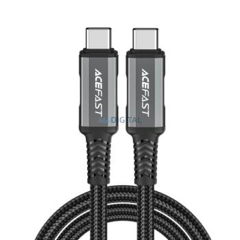 Acefast C1-09 USB-C / USB-C USB4 PD3.1 5A 1m kábel - szürke fekete kép