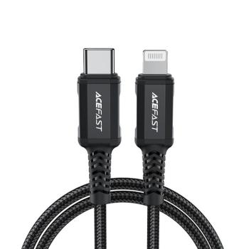 ACEFAST CABL MFI USB Type C - Lightning 1,8m, 30W, 3A fekete (C4-01 C fekete) kép
