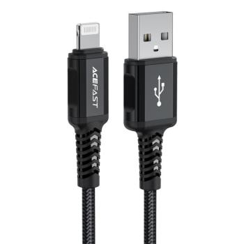 Acefast Cable MFI USB - Lightning 1,8m, 2,4a fekete (C4-02 A fekete) kép