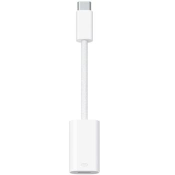Adapter kábel, átalakító, USB Type-C - Lightning, Apple, fehér, gyári kép
