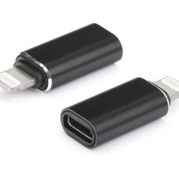Adapter, Lightning - USB Type-C átalakító, fekete kép