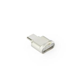 Adapter, USB Type-C, microSD kártyaolvasó, ezüst kép