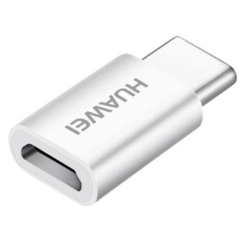 Adapter, USB Type-C - microUSB átalakító, Huawei, fehér, gyári kép