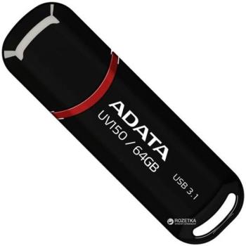Adata UV150 DashDrive 64GB USB 3.1 pendrive, fekete kép