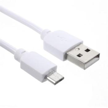 Adatkábel és töltő (USB - microUSB, 100cm) FEHÉR Evolveo Strongphone Q5, Blackberry DTEK50 , Vodafone Smart turbo 7 (VFD500), HTC Desire 825, HTC One S9, Alcatel OT-2008G, Huawei Y6 II Compact, A kép