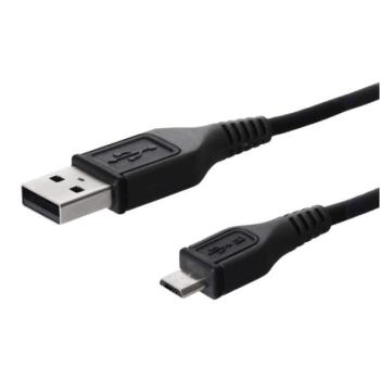 Adatkábel és töltő (USB - microUSB, 80cm) FEKETE Evolveo Strongphone Q5, Blackberry DTEK50 , Vodafone Smart turbo 7 (VFD500), HTC Desire 825, HTC One S9, Alcatel OT-2008G, Huawei Y6 II Compact, Al kép