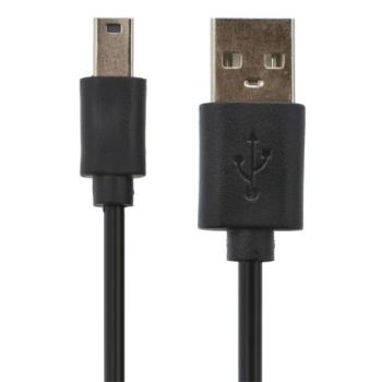 Adatkábel és töltő (USB - miniUSB, 80cm) FEKETE Alcatel OTE 301, Alcatel OTE S320, Motorola MPx200, Alcatel OTE 565, Motorola V3, Ericsson V800, Ericsson Z1010, Alcatel OTE 153, Motorola V180, Eri kép