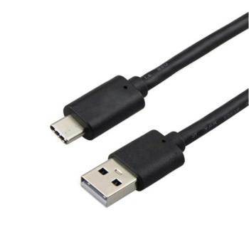 Adatkábel és töltő (USB - Type-C, gyorstöltés támogatás, 100cm) FEKETE Asus Zenfone 3 5.5 (ZE552KL), Honor 8, Sony Xperia X Compact (F5321), Sony Xperia XZ (F8331), LG V20 (H990), Huawei Nova, kép