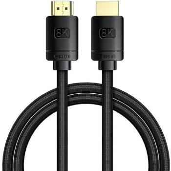 Adatkábel, HDMI - HDMI, v2.1, 100 cm, 8K, 3D, 60 Hz, Baseus High Definition, CAKGQ-J01, fekete kép