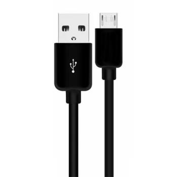 Adatkábel (USB - microUSB speciális, ultravékonyított fej, 90cm) FEKETE kép