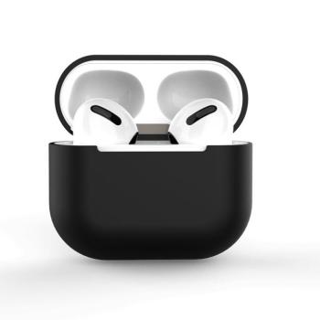 AIRPODS 2 / AIRPODS 1 SILICONE SOFT tok fejhallgató fekete (C tok) kép