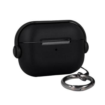 Airpods 3 TPU tok akasztóval, fekete kép