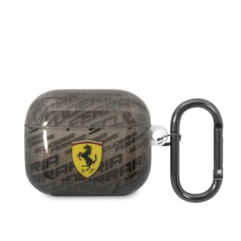 Airpods / Airpods 2 szilikon tok akasztóval, fekete, Ferrari FEA2UAOK kép