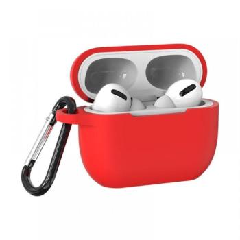 Airpods Pro szilikon tok, Piros, 2.5mm kép