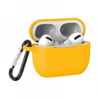 Airpods Pro szilikon tok, Sötét sárga, 2.5mm kép