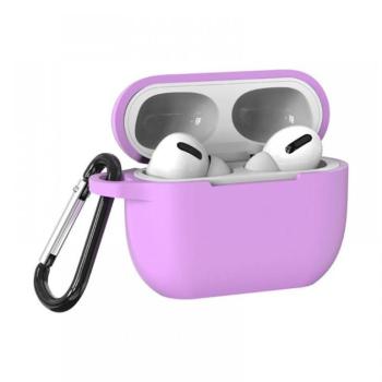 Airpods Pro szilikon tok, Világos lila, 2.5mm kép