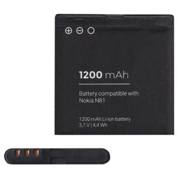 Akku 1200 mAh LI-ION (BP-6MT kompatibilis) Nokia N81, Nokia E51, Nokia N82, Nokia N81 8GB, Nokia 6720 Classic kép