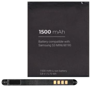 Akku 1500 mAh LI-ION (EB-F1M7FLU kompatibilis) Samsung Galaxy S3 mini (GT-I8190), Samsung Galaxy S3 mini VE (GT-I8200) kép
