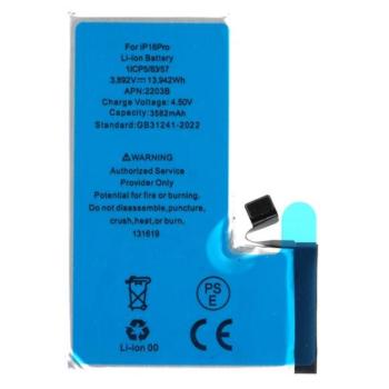 Akku 3582mAh LI-ION (A3293, A3083, A3292, A3294 kompatibilis) Apple iPhone 16 Pro kép