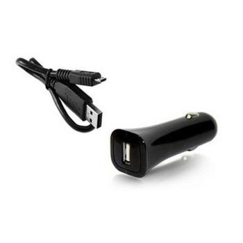 ALCATEL autós töltő USB aljzat (5V / 1000mA + DC53 microUSB kábel) FEKETE Evolveo Strongphone Q5, Blackberry DTEK50 , Vodafone Smart turbo 7 (VFD500), HTC Desire 825, HTC One S9, Alcatel OT-2008G, kép