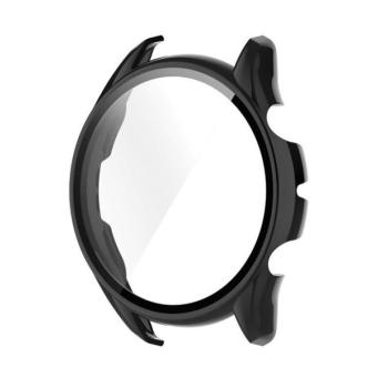 Amazfit GTR3 / GTR3 Pro, Műanyag védőkeret, kijelzővédő üveggel, közepesen ütésálló, szíj nélkül, fekete kép