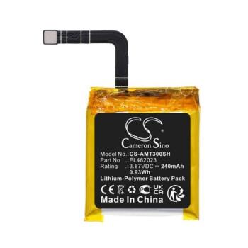 Amazfit GTS 3, Akkumulátor, 240 mAh, Li-Polymer, Cameron Sino, kompatibilis kép