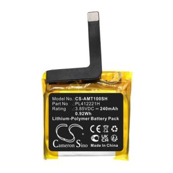 Amazfit GTS / GTS 1S / C17, Akkumulátor, 240 mAh, Li-Polymer, Cameron Sino, kompatibilis kép