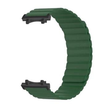 Amazfit T-Rex 3, szilikon pótszíj, mágneses zár, 3D minta, sötétzöld kép