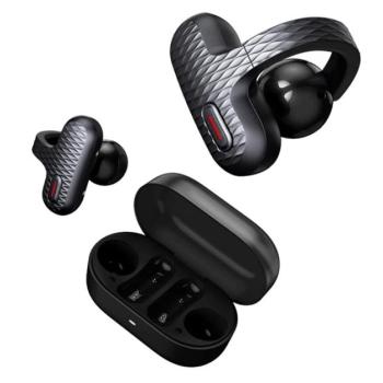 AMAZFIT UP bluetooth fülhallgató SZTEREO (v5.3, TWS, fülre akasztható, mikrofon, zajszűrő, IPX4 + töltőtok) FEKETE kép