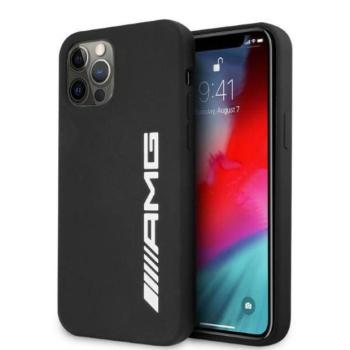 AMG AMHCP12LSGLBGN iPhone 12 Pro Max 6,7&quot; fekete szilikon Big Logo tok kép