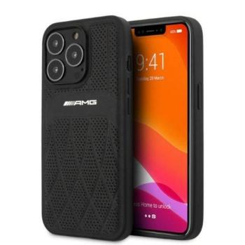 AMG AMHCP13XOSDBK iPhone 13 Pro Max 6,7&quot; fekete keménytok ívelt vonalakkal kép
