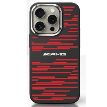 AMG AMHMP16S24SSRRK Silicone Graphics MagSafe MagSafe-kompatibilis keménytok iPhone 16 - fekete kép