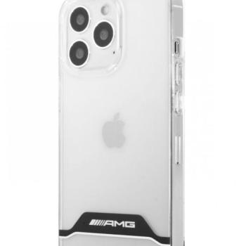 AMG iPhone 13 (6,1&quot;) átlátszó fehér csíkos hátlap tok kép