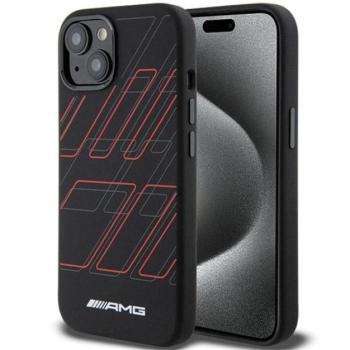 AMG Large Rhombuses Apple iPhone 14 Plus / 15 Plus Magsafe tok, fekete kép