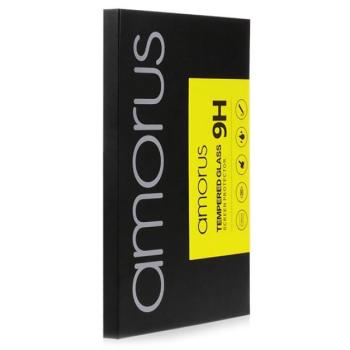 AMORUS képernyővédő üveg (2.5D full glue, teljes felületén tapad, extra karcálló, 0.3mm, 9H) FEKETE Samsung Galaxy A12 (SM-A125F / SM-A127F), Samsung Galaxy A32 5G (SM-A326) kép