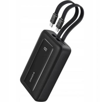Anker PowerCore Powerbank / külső akkumulátor, USB-C-USB-A-Lightning port, QC + PD, 10000mAh, 30W, fekete kép