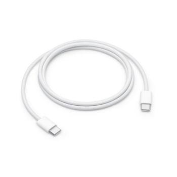 APPLE adatkábel (Type-C - Type-C, 60W, PD gyorstöltő, 100cm, szőtt borítás) FEHÉR kép
