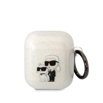 Apple Airpods 1/2 KARL LAGERFELD KLA2HNKCTGT Glitter TPU Tartó - Átlátszó kép