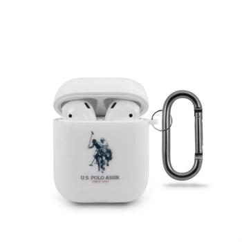 Apple Airpods 1/2 U.S.Polo USACA2TPUWH TPU Tartó - Fehér kép