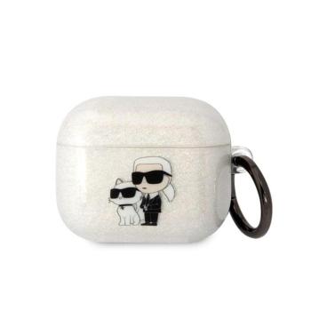 Apple Airpods 3 KARL LAGERFELD KLA3HNKCTGT Glitter TPU Tartó - Átlátszó kép