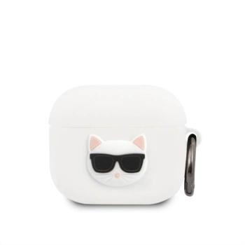 Apple Airpods 3 KARL LAGERFELD KLACA3SILCHWH Liquid Silicon Tartó - Fehér kép