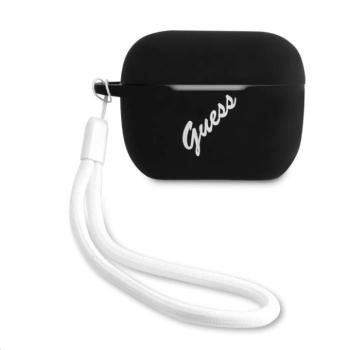 Apple Airpods Pro GUESS GUACAPLSVSBW Liquid Silicon Tartó - Fekete kép
