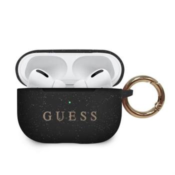 Apple Airpods Pro GUESS GUACAPSILGLBK Liquid Silicon Tartó - Fekete kép
