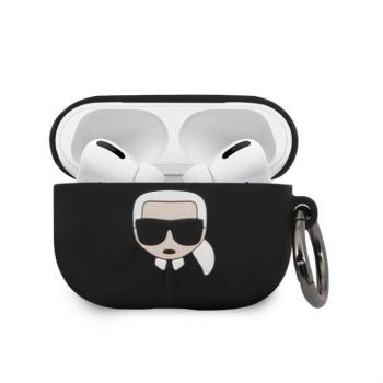 Apple Airpods Pro KARL LAGERFELD KLACAPSILGLBK Liquid Silicon Tartó - Fekete kép