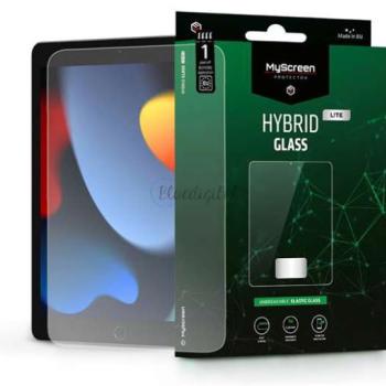 Apple iPad 10.2 (2019/2020/2021) rugalmas üveg képernyővédő fólia - MyScreen Protector Hybrid Glass Lite - átlátszó kép