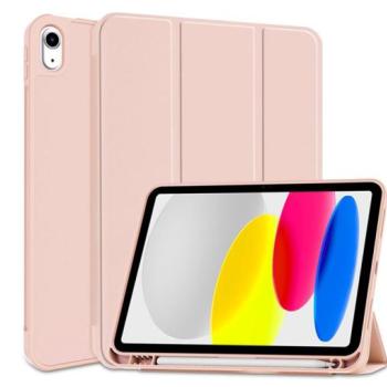Apple iPad 10.9 (2022) tablet tok (Smart Case) on/off funkcióval, Apple Pencil tartóval - Tech-Protect - pink (ECO csomagolás) kép
