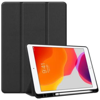 Apple iPad Air 13 (2024 / 2025), mappa tok, érintőceruza tartó, érintőceruza nélkül, Smart Case, Wooze Trifold Pencil Holder, fekete kép