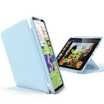 Apple iPad Air 13 (2024 / 2025), mappa tok, kitámasztóval, érintőceruza tartóval, ESR Flip Hybrid Case, világoskék kép