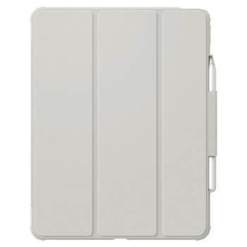 Apple iPad Air 13 (2024 / 2025), mappa tok, közepesen ütésálló, levehető előlap, Apple Pencil tartóval, Smart Case, Spigen AirSkin Pro, szürke kép