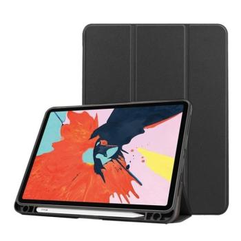 Apple iPad Air (2020 / 2022) / iPad Air 11 (2024 / 2025), mappa tok, Apple Pencil tartóval, Smart Case, fekete kép